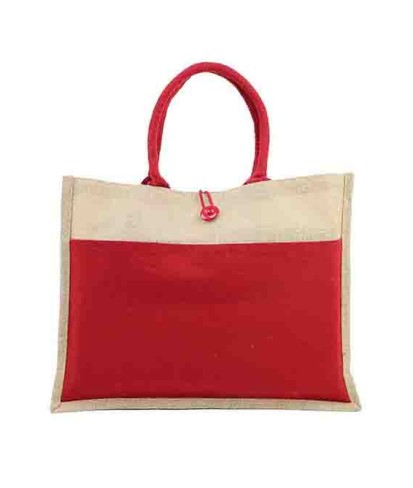 TRUCS - Jute Bag with Canvas Pocket